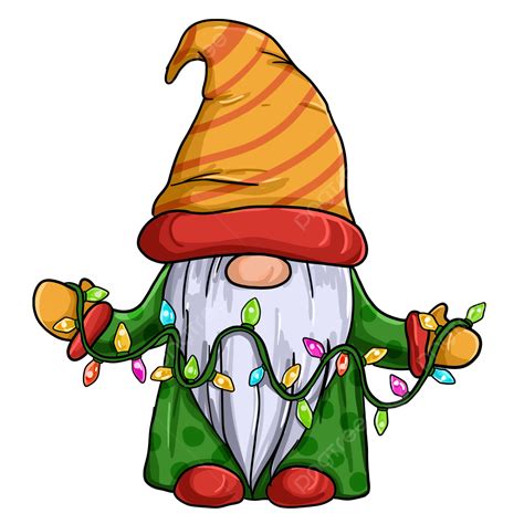 Set of adorable watercolor christmas gnomes with colorful clothes and christmas balloons illustration. . Christmas gnomes clip art